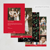 "Festive Holiday" - Holiday Cards in Holly Berry by Susan Moyal - Back of Card