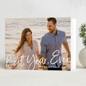 "Best Year Ever" - Holiday Cards in Dove Tail by Amy Payne - Folded Card