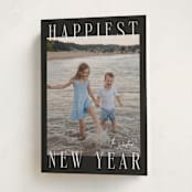 "Headlines" - Holiday Cards in Midnight by Ekko Studio - Folded Card
