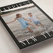 "Headlines" - Holiday Cards in Midnight by Ekko Studio - Detail