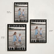 "Headlines" - Holiday Cards in Midnight by Ekko Studio - Formats Available