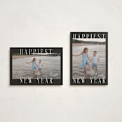 "Headlines" - Holiday Cards in Midnight by Ekko Studio - Photo Orientation Options