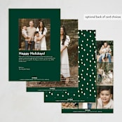 "Bold stagger" - Holiday Cards in Pine by Stacey Meacham - Back of Card Options