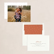 "Chalk Lettering" - Holiday Cards in Snow by Adelyn T. - Assembled