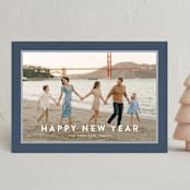 "Skyline" - Holiday Cards in Navy by Wildfield Paper Co - Front
