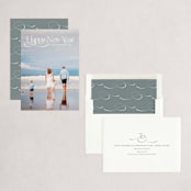 "Happy Accent" - Holiday Cards in Vanillla by Carolyn MacLaren - Assembled