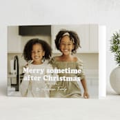 "Sometime" - Holiday Cards in Snowflake by Hudson meet Rose - Folded Card