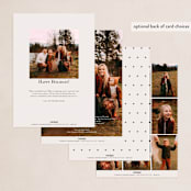 "Mod Align" - Holiday Cards in Ash by Oma N. Ramkhelawan - Back of Card Options