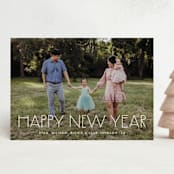 "monoline" - Holiday Cards in Snow by Amy Kross - Front