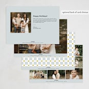 "monoline" - Holiday Cards in Snow by Amy Kross - Back of Card Options
