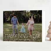 "monoline" - Holiday Cards in Snow by Amy Kross - Folded Card