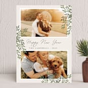 "fresh leaves" - Holiday Cards in Sand by Oma N. Ramkhelawan - Front