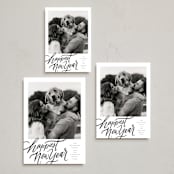 "Happy!" - Holiday Cards in Ink by Wildfield Paper Co - Formats Available