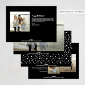 "Majestic New Year" - Holiday Cards in Midnight by Shirley Lin Schneider - Back of Card Options
