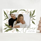 "Gui du Nouvel An" - Holiday Cards in Ivory by Erin Deegan - Front