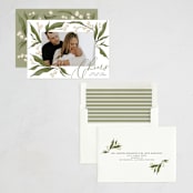 "Gui du Nouvel An" - Holiday Cards in Ivory by Erin Deegan - Assembled