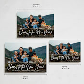 "Our Year!" - Holiday Cards in Snow by Oma N. Ramkhelawan - Formats Available