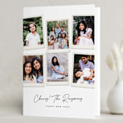 "Six Snapshots" - Holiday Cards in Snowflake by Hooray Creative - Folded Card