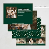 "Bold stagger" - Holiday Cards in Pine by Stacey Meacham - Back of Card Options
