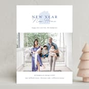 "New Year New Home" - Holiday Cards in Hydrangea by Alexandra Cohn - Front
