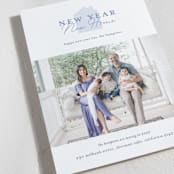 "New Year New Home" - Holiday Cards in Hydrangea by Alexandra Cohn - Detail