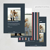 "Swiggle" - Holiday Cards in Kaleidoscope by Pixel and Hank - Back of Card Options