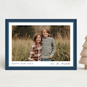 "Ribbon Frame" - Holiday Cards in Glacier by Carolyn MacLaren - Front