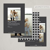 "Merry Script" - Holiday Cards in Ink by Nicole Walsh - Back of Card Options