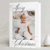 "Merry Script" - Holiday Cards in Ink by Nicole Walsh - Folded Card