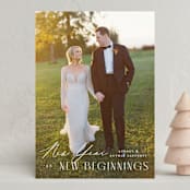 "New Again" - Holiday Cards in Snow by Amy Kross - Front