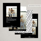 "Cheerfilled" - Holiday Cards in Noir by AK Graphics - Back of Card Options