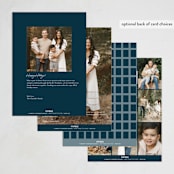 "Film" - Holiday Cards in Navy by Heather Schertzer - Back of Card