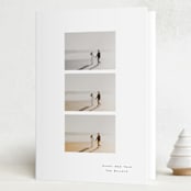 "three" - Holiday Cards in Newsprint by Angela Thompson - Folded Card