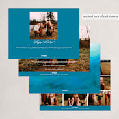 "painted light" - Holiday Cards in Wave by Nicole Walsh - Back of Card Options