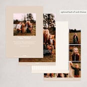 "All Four" - Holiday Cards in Sand by Pixel and Hank - Back of Card Options