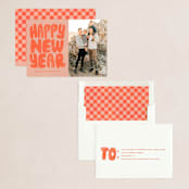 "Groovy Type" - Holiday Cards in Rust by Brooke Chandler - Assembled