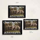 "cheers to new" - Holiday Cards in Night by Owl and Toad - Formats Available
