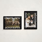 "cheers to new" - Holiday Cards in Night by Owl and Toad - Photo Orientation Options