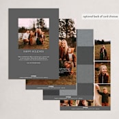 "Highlights" - Holiday Cards in Noir by Jennifer Lew - Back of Card Options