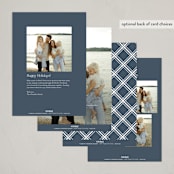 "DUO" - Holiday Cards in Denim by Nicole Walsh - Back of Card
