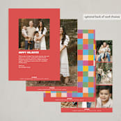 "Colorful Grid" - Holiday Cards in Rainbow by 2birdstone - Back of Card Options
