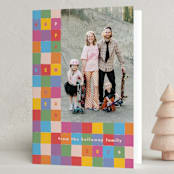 "Colorful Grid" - Holiday Cards in Rainbow by 2birdstone - Folded Card