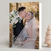 "Forever" - Holiday Cards in Snow by Ella Weaver - Folded Card