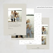 "Pizazz" - Holiday Cards in Starlight by Everett Paper Goods - Back of Card Options