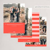 "Here's to Brighter Days" - Holiday Cards in Coral by Sarah Cohn - Back of Card Options