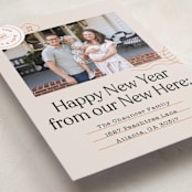 "New Here" - Holiday Cards in Champagne by Shari Margolin - Detail