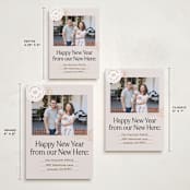 "New Here" - Holiday Cards in Champagne by Shari Margolin - Formats Available