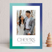 "Cheery Frame" - Holiday Cards in Watermint by Ekko Studio - Front