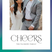 "Cheery Frame" - Holiday Cards in Watermint by Ekko Studio - Detail
