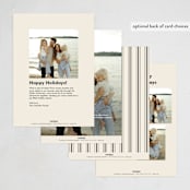 "the classic" - Holiday Cards in Coal by Pixel and Hank - Back of Card Options